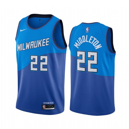 Herren NBA Milwaukee Bucks Trikot Khris Middleton 22 2020-21 City Edition Swingman